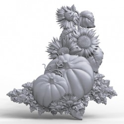 CITROUILLES ET TOURNESOLS